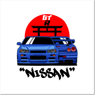 R34 JDM - japan car Posters and Art